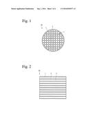 CORDIERITE-TYPE CERAMIC HONEYCOMB STRUCTURE AND ITS PRODUCTION METHOD diagram and image