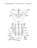 VERTICAL SHAFT HIGH-SHEAR MIXER FOR DE-AGGLOMERATION, AND ASSOCIATED     METHODS AND SYSTEMS diagram and image