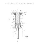 Tool for fixing a connecting head on an electrode casted in a mold,     associated apparatus and method diagram and image