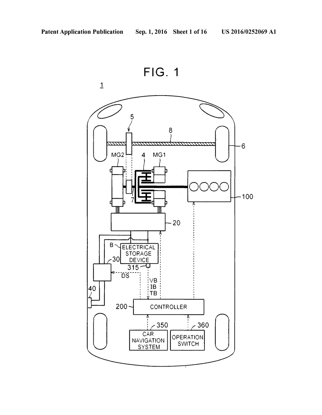 HYBRID VEHICLE, CONTROLLER FOR A VARIABLE VALVE TIMING (LIFT AND/OR ANGLE)     DEVICE FOR THE COMBUSTION ENGINE OF THE HYBRID VEHICLE, AND CONTROL     METHOD FOR SUCH HYBRID VEHICLE - diagram, schematic, and image 02