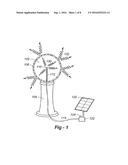 SELF-CONTAINED, SOLAR-POWERED LED ILLUMINATOR MODULES AND APPLICATIONS     THEREOF diagram and image