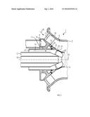 GAS TURBINE BURNER HUB WITH PILOT BURNER diagram and image