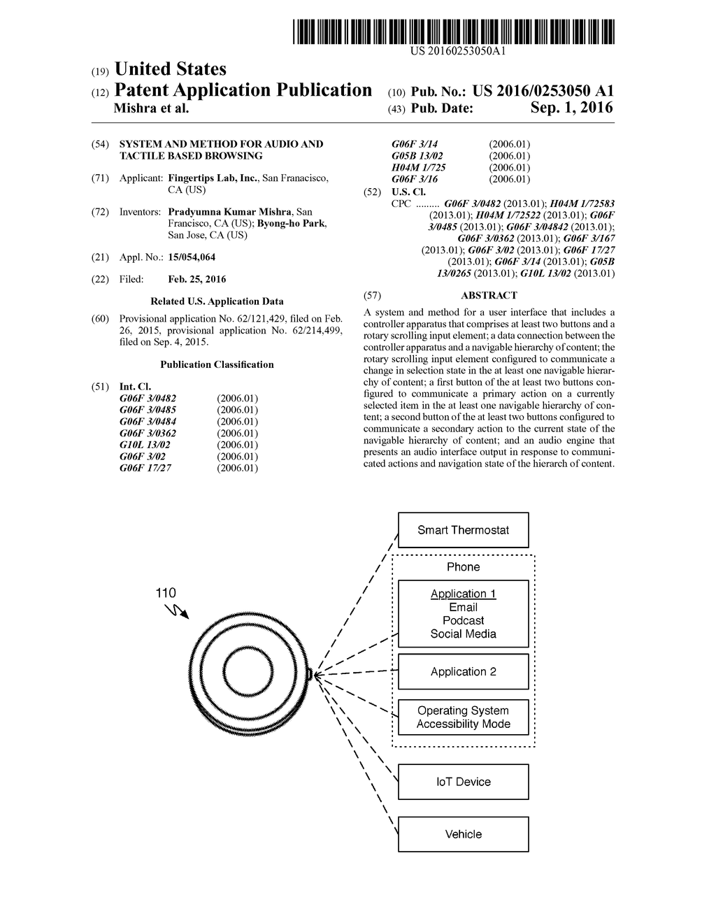 SYSTEM AND METHOD FOR AUDIO AND TACTILE BASED BROWSING - diagram, schematic, and image 01