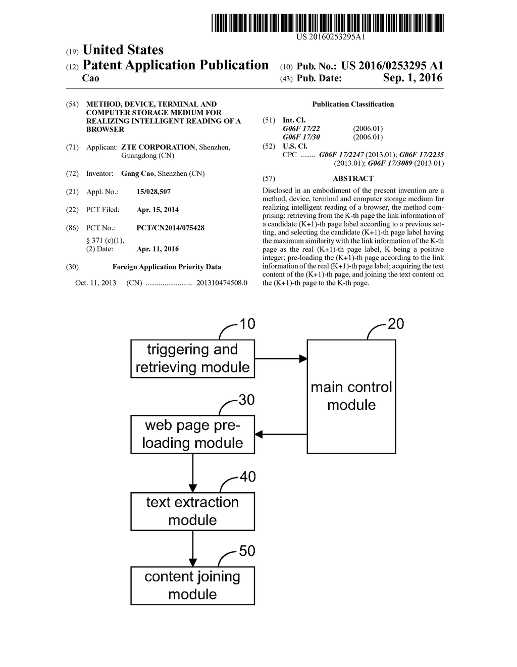 Method, device, terminal and computer storage medium for realizing     intelligent reading of a browser - diagram, schematic, and image 01