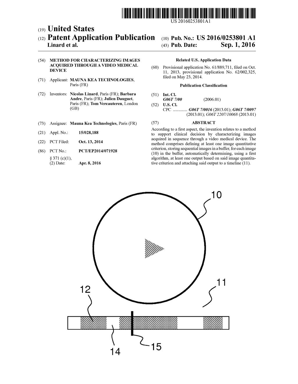 METHOD FOR CHARACTERIZING IMAGES ACQUIRED THROUGH A VIDEO MEDICAL DEVICE - diagram, schematic, and image 01