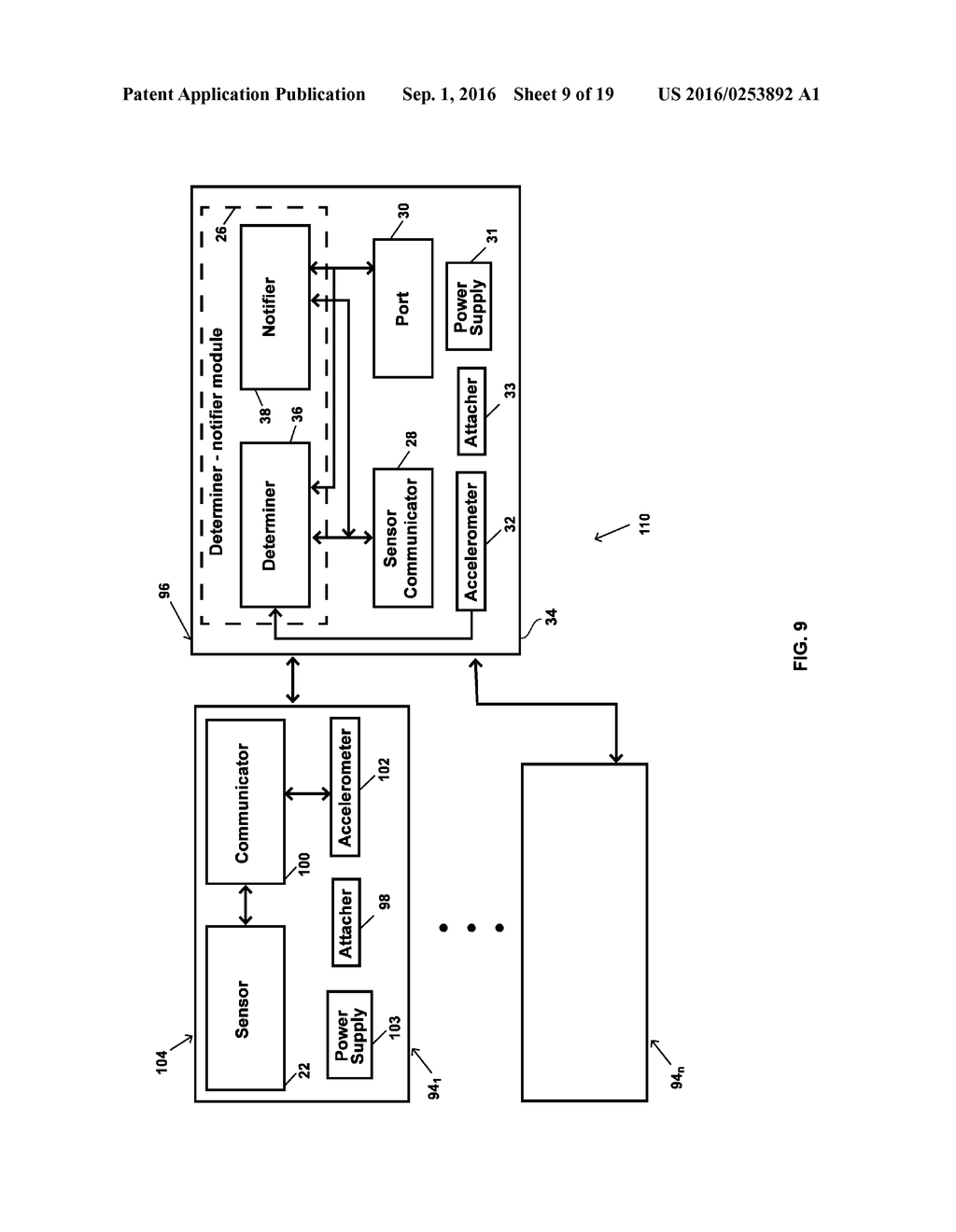 DEVICE HAVING A SENSOR FOR SENSING AN OBJECT AND A COMMUNICATOR FOR     COUPLING THE SENSOR TO A DETERMINER FOR DETERMINING WHETHER A SUBJECT MAY     COLLIDE WITH THE OBJECT - diagram, schematic, and image 10