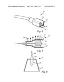 LIGHTING DEVICE CONNECTOR COMPRISING A HEAT SINK diagram and image