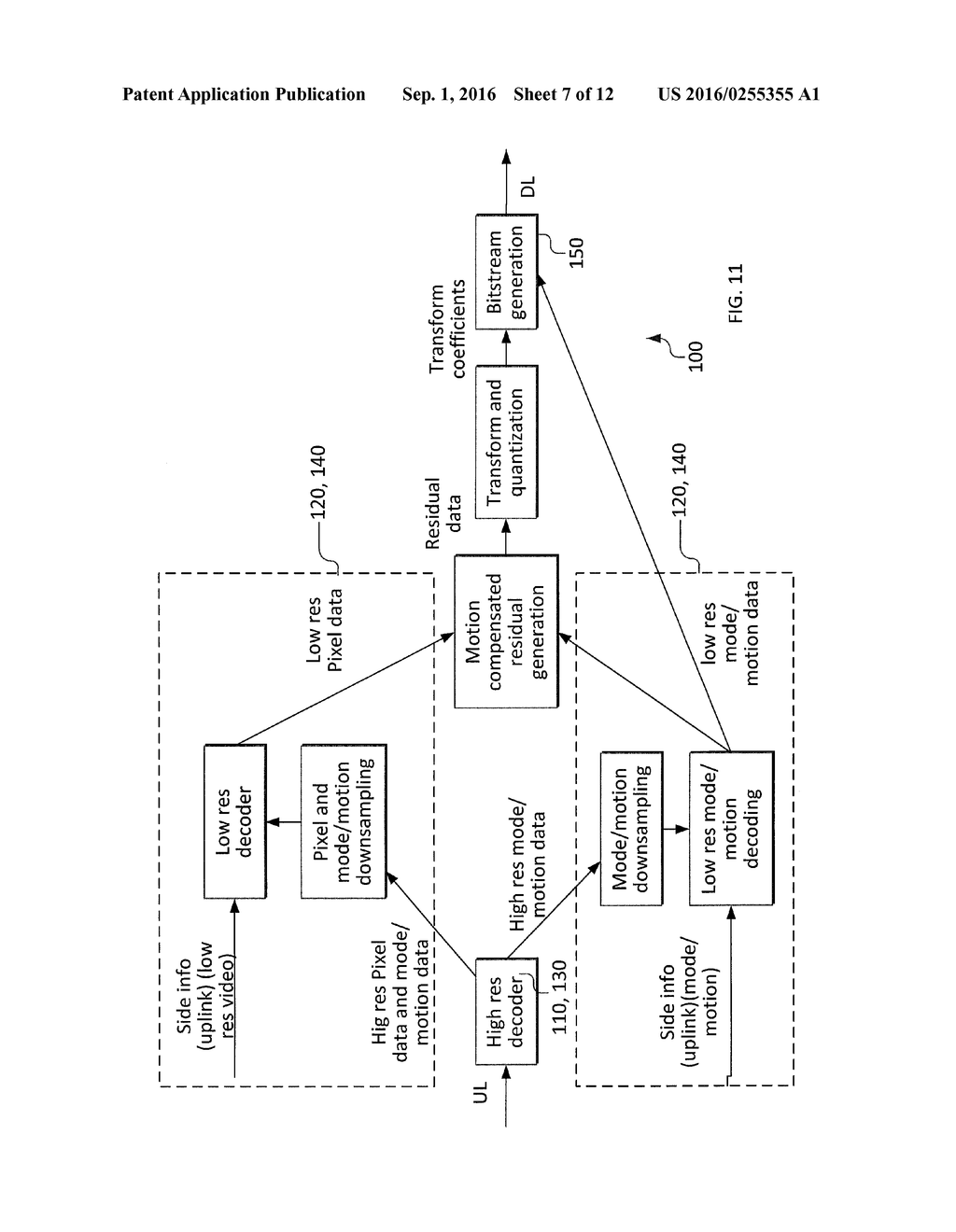 METHOD AND ARRANGEMENT FOR VIDEO TRANSCODING USING MODE OR MOTION OR     IN-LOOP FILTER INFORMATION - diagram, schematic, and image 08