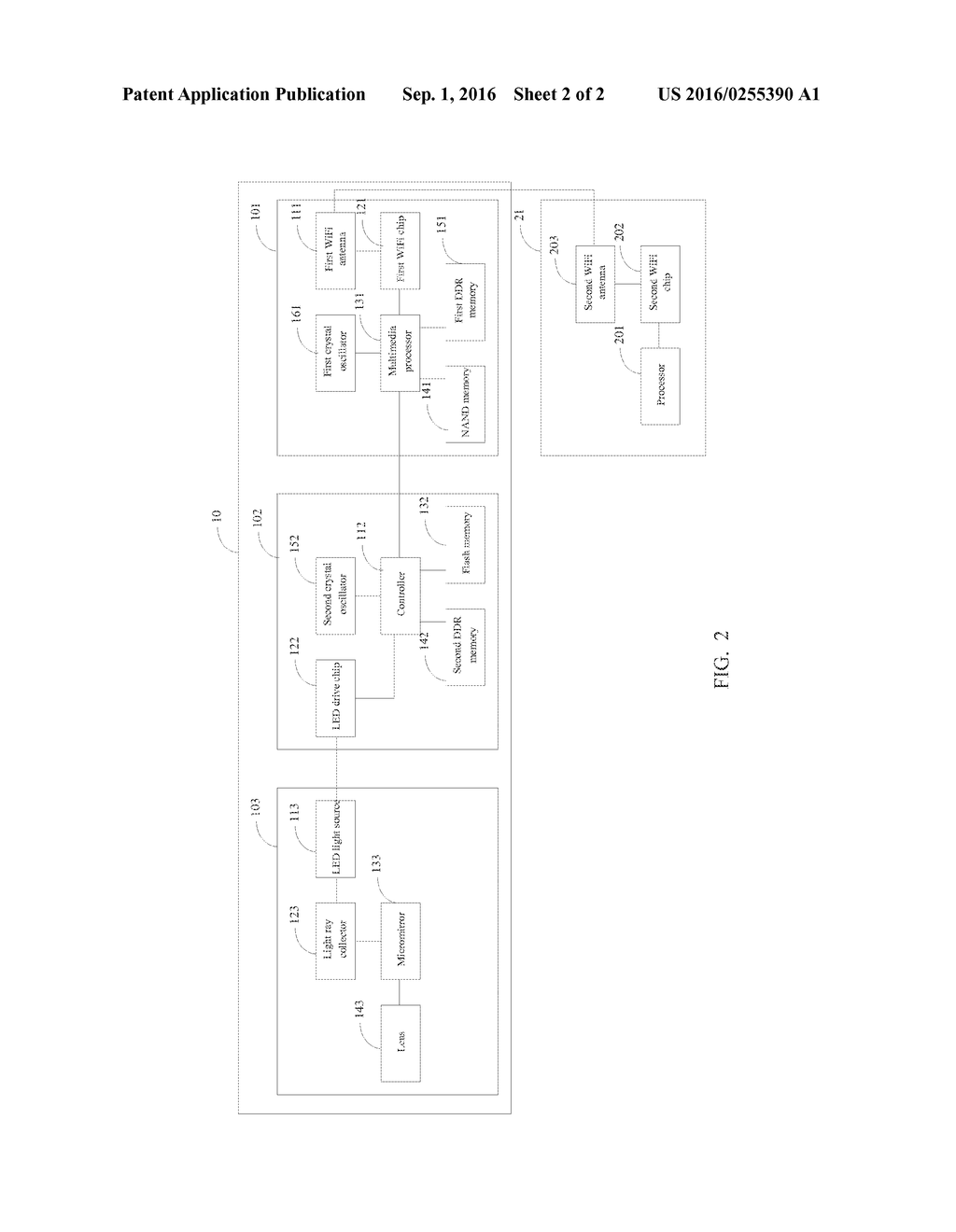 WIRELESS PROJECTION SYSTEM AND WIRELESS PROJECTOR - diagram, schematic, and image 03