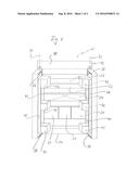 Refrigeration or freezing cabinet with lighting device arranged on cabinet     door diagram and image