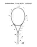 SPORTS RACQUET HANDLE ASSEMBLY AND PALLET CAP diagram and image