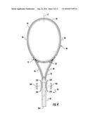 SPORTS RACQUET HANDLE ASSEMBLY AND PALLET CAP diagram and image