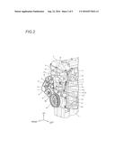 BELT TENSION ADJUSTING DEVICE FOR ENGINE diagram and image