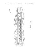 STAPLING END EFFECTOR CONFIGURED TO COMPENSATE FOR AN UNEVEN GAP BETWEEN A     FIRST JAW AND A SECOND JAW diagram and image