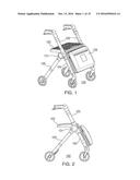 Collapsible Rolling Walker diagram and image