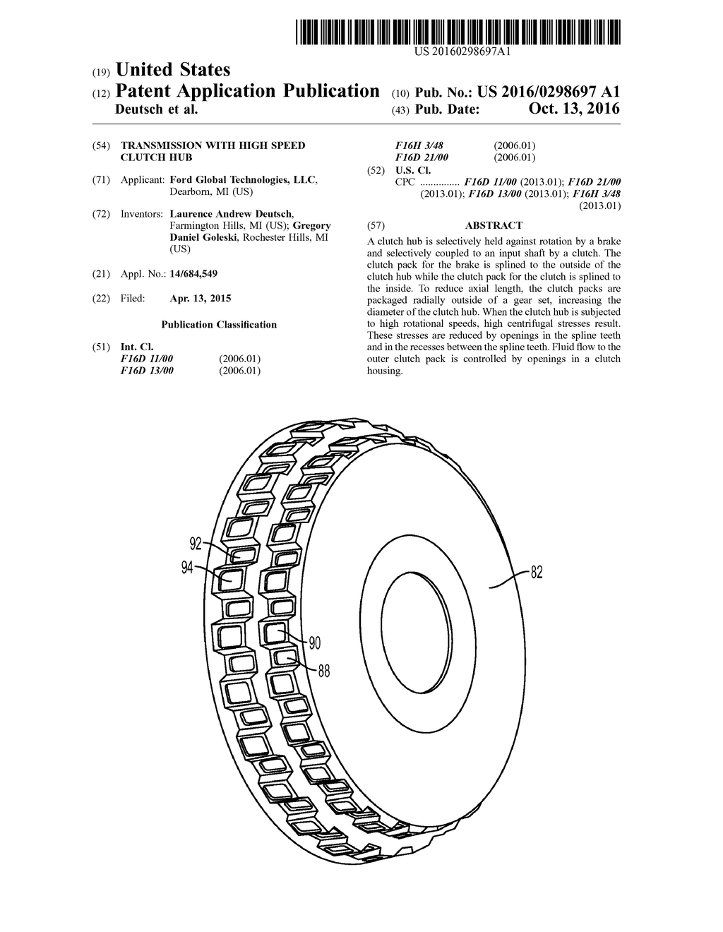 Transmission With High Speed Clutch Hub - diagram, schematic, and image 01