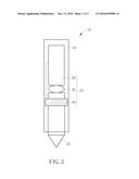 TOUCH STYLUS CAPABLE OF DETECTING PRESSURE ON A TIP AND RELATED     OPTICAL-MECHANICAL SYSTEM diagram and image