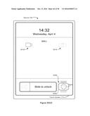 DEVICE, METHOD, AND GRAPHICAL USER INTERFACE FOR ACCESSING AN APPLICATION     IN A LOCKED DEVICE diagram and image