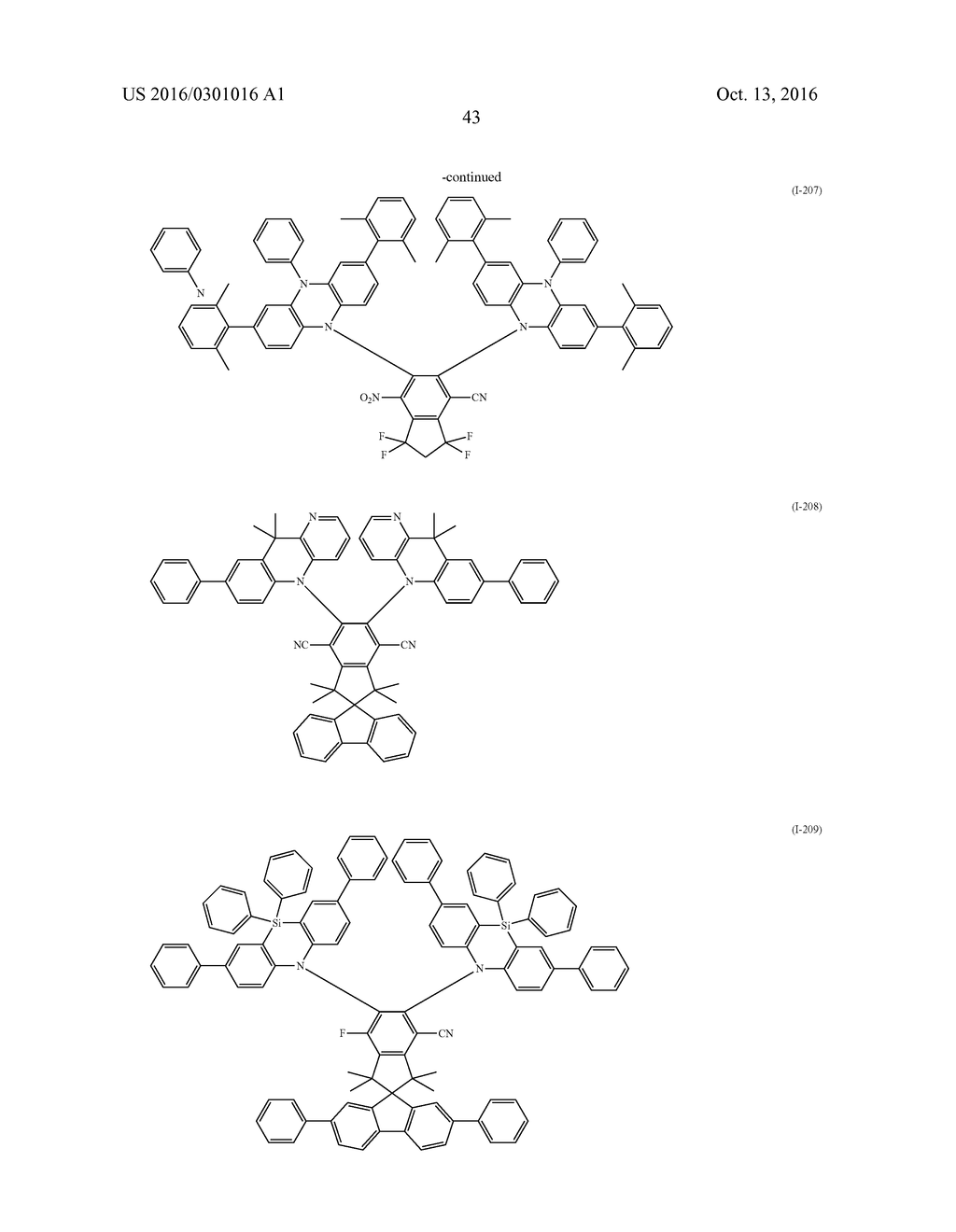COMPOUND WITH NOVEL SIX-MEMBERED RING STRUCTURE FOR USE IN ORGANIC     ELECTRONIC DEVICES - diagram, schematic, and image 44