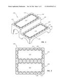 Exercise Device with First and Second Trampoline Mats at Different Heights diagram and image