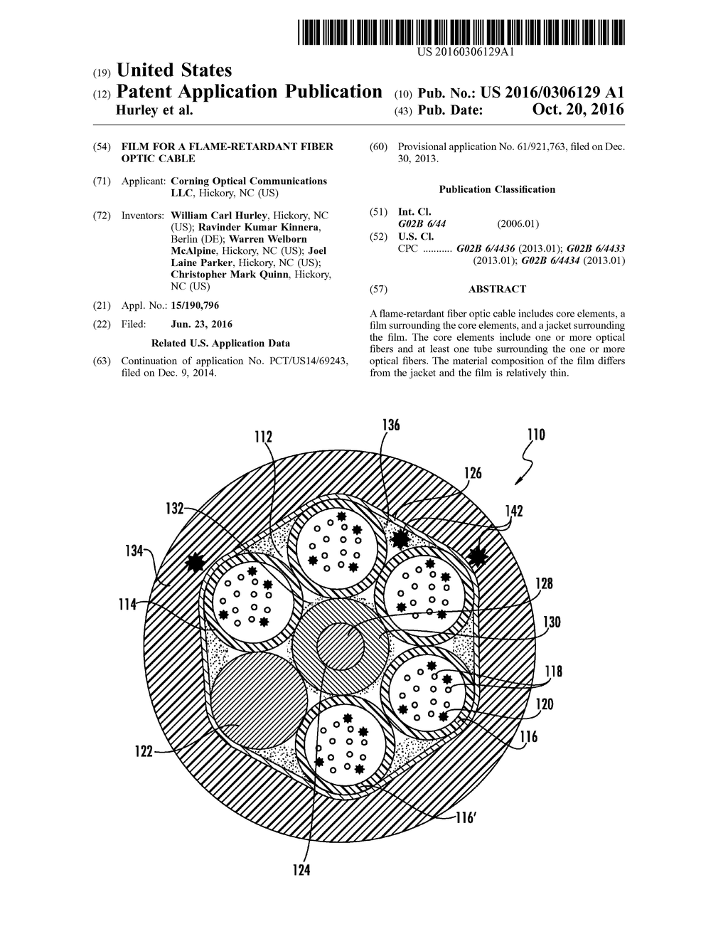 FILM FOR A FLAME-RETARDANT FIBER OPTIC CABLE - diagram, schematic, and image 01