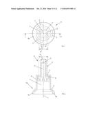 DEVICE FOR DISPENSING FLUIDS SUITED TO BE APPLIED TO CONTAINERS AND     RELATED DISPENSING SYSTEM diagram and image