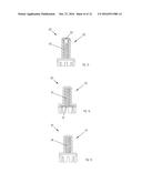 DEVICE FOR DISPENSING FLUIDS SUITED TO BE APPLIED TO CONTAINERS AND     RELATED DISPENSING SYSTEM diagram and image