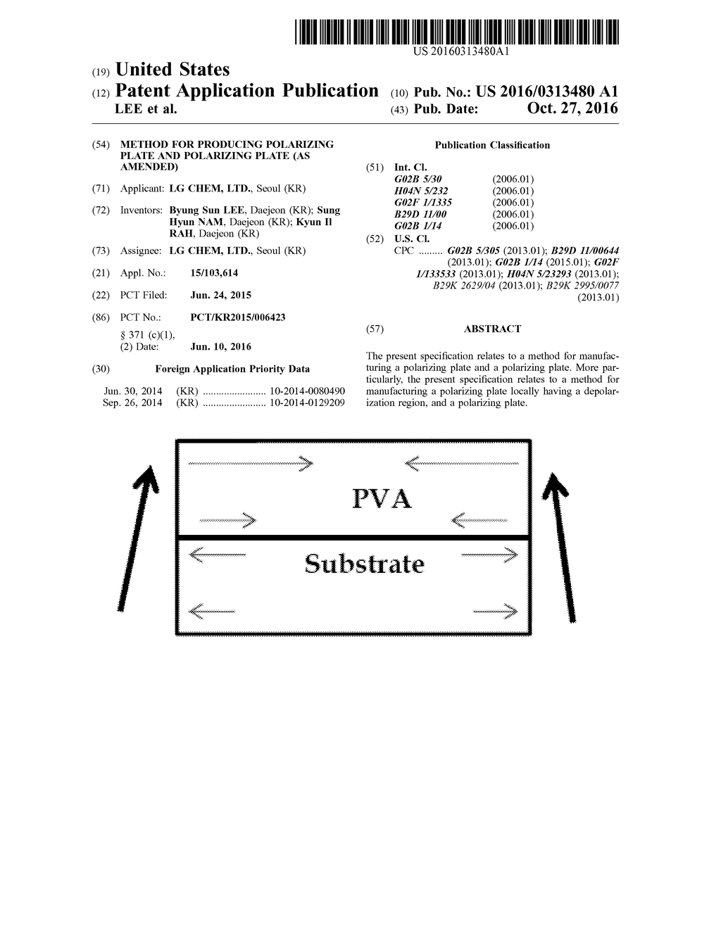 METHOD FOR PRODUCING POLARIZING PLATE AND POLARIZING PLATE (AS AMENDED) - diagram, schematic, and image 01