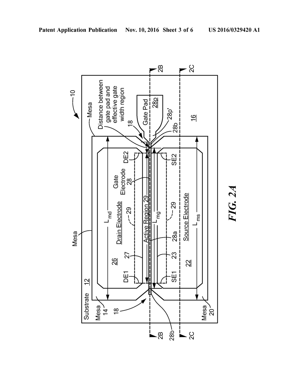 Field Effect Transistor Structure Having Notched Mesa - diagram, schematic, and image 04