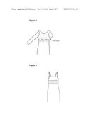 Draped effect pleats specifically positioned and used on top sections of     women s nightclothes at breast level so that women can wear them decently diagram and image