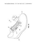 ARTICLE OF FOOTWEAR INCORPORATING A CURVED KNITTED LACING ELEMENT diagram and image