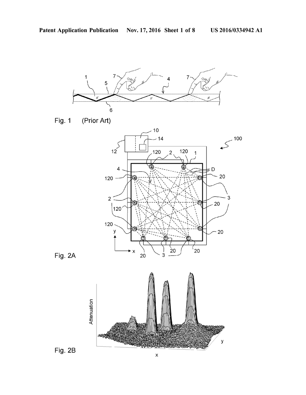 IMPROVEMENTS IN TIR-BASED OPTICAL TOUCH SYSTEMS OF PROJECTION-TYPE - diagram, schematic, and image 02