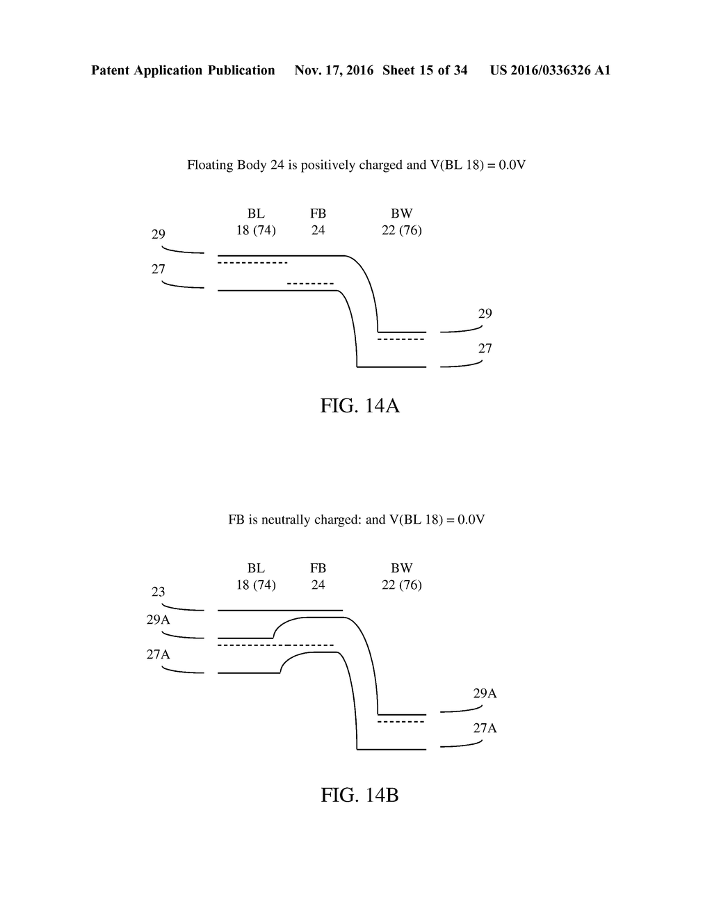 MEMORY DEVICE COMPRISING ELECTRICALLY FLOATING BODY TRANSISTOR - diagram, schematic, and image 16