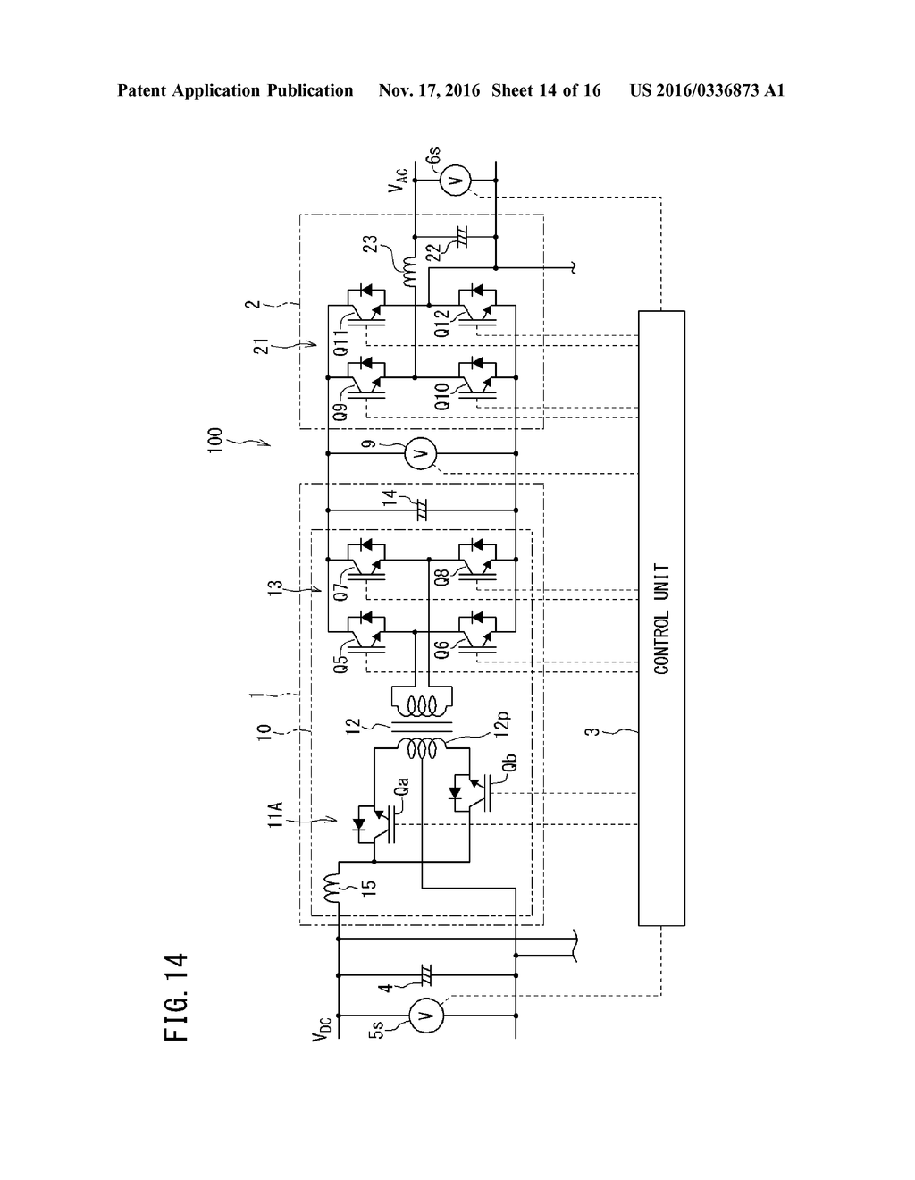 POWER CONVERSION DEVICE AND THREE-PHASE ALTERNATING CURRENT POWER SUPPLY     DEVICE - diagram, schematic, and image 15