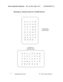 Fully populated word matrix puzzle games for mobile devices diagram and image
