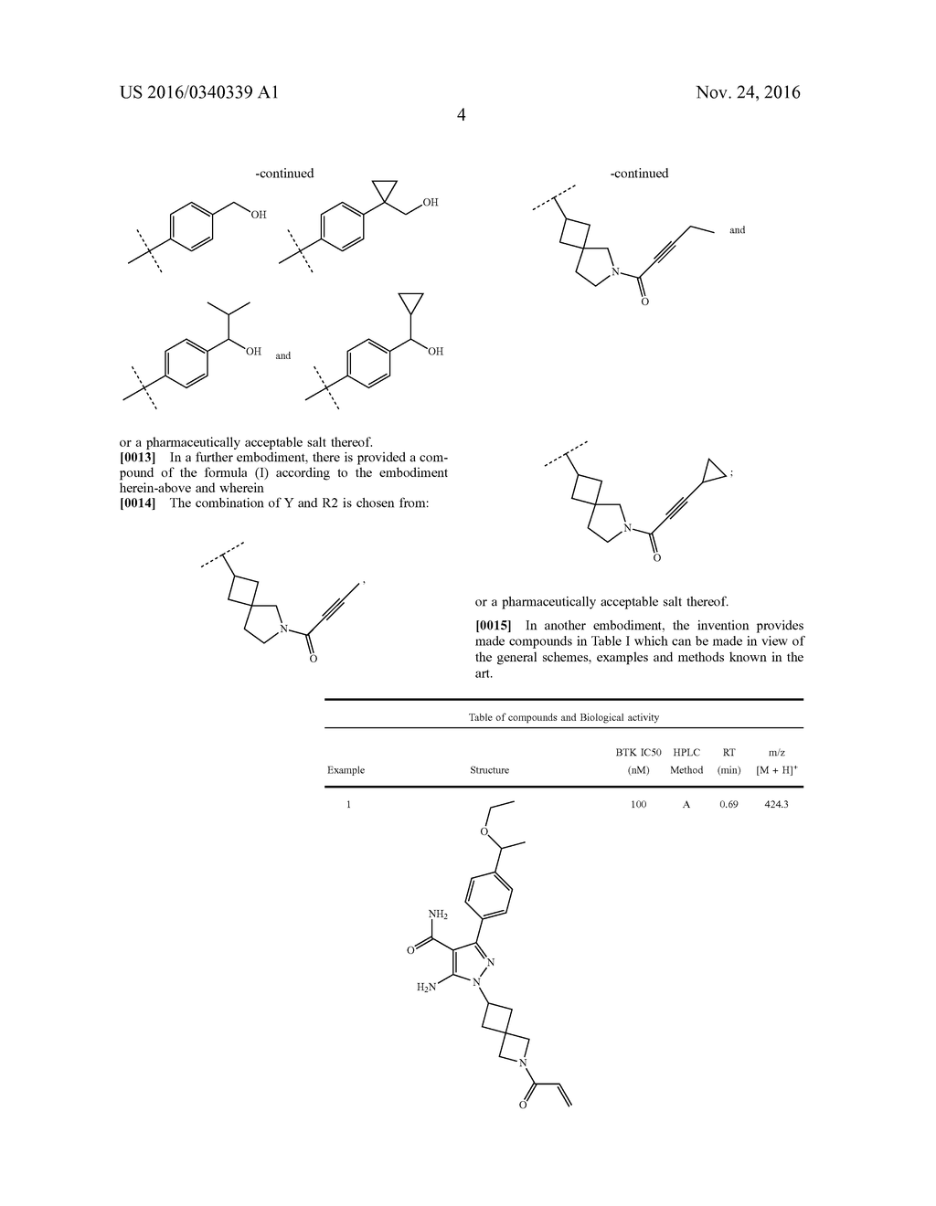 PYRAZOLE COMPOUNDS AS BTK INHIBITORS - diagram, schematic, and image 05