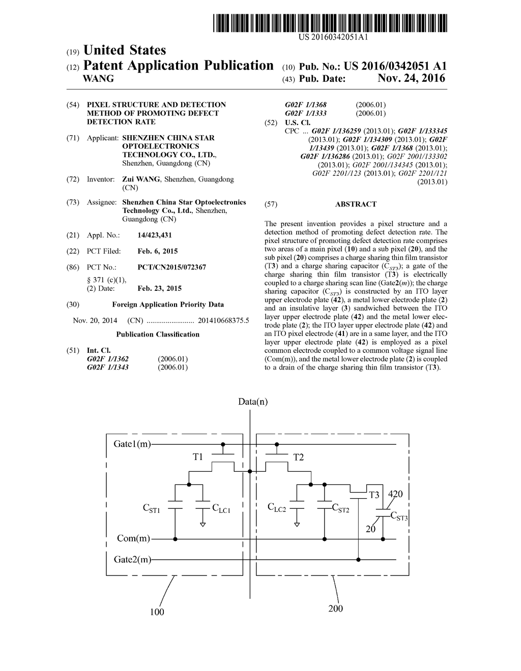 PIXEL STRUCTURE AND DETECTION METHOD OF PROMOTING DEFECT DETECTION RATE - diagram, schematic, and image 01