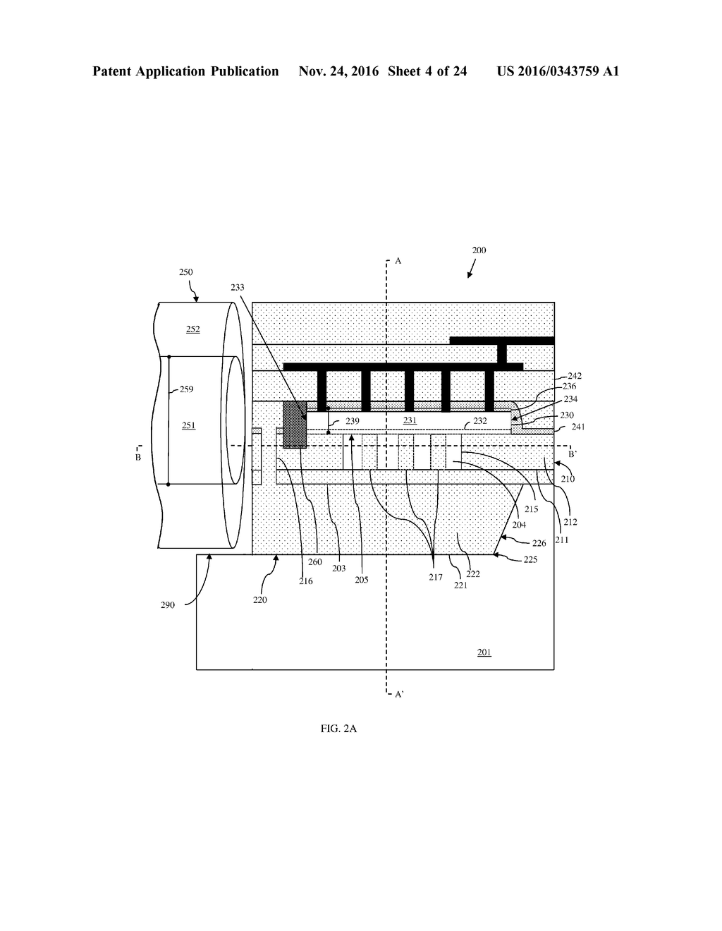 PHOTODETECTOR AND METHOD OF FORMING THE PHOTODETECTOR ON STACKED TRENCH     ISOLATION REGIONS - diagram, schematic, and image 05