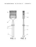 Paint brush with modified handle diagram and image