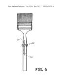 Paint brush with modified handle diagram and image