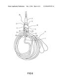 EARPHONE CORD MANAGING DEVICE diagram and image