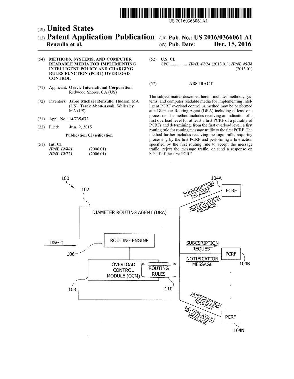 METHODS, SYSTEMS, AND COMPUTER READABLE MEDIA FOR IMPLEMENTING INTELLIGENT     POLICY AND CHARGING RULES FUNCTION (PCRF) OVERLOAD CONTROL - diagram, schematic, and image 01