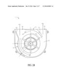 CENTRIFUGAL FAN WITH DUAL OUTLETS IN THE SAME DIRECTION AND FAN FRAME     THEREOF diagram and image