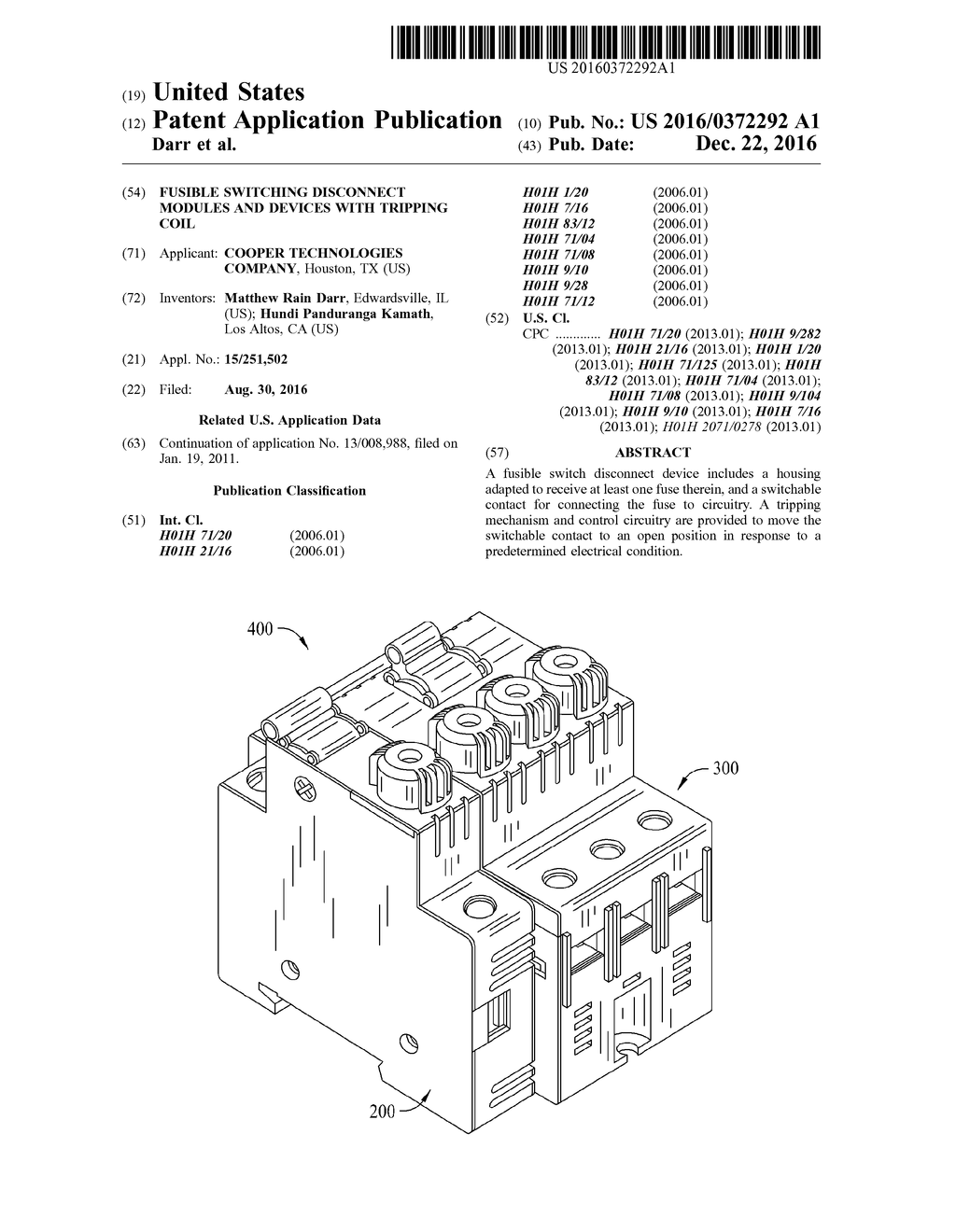 FUSIBLE SWITCHING DISCONNECT MODULES AND DEVICES WITH TRIPPING COIL - diagram, schematic, and image 01