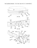 COMMUNICATION TOWER PANEL SECURITY DEVICE EMPLOYING FLEXIBLE PLASTIC     BANDING AND A CONNECTING/TENSIONING ASSEMBLY HAVING PASS-THROUGH CHANNELS     FOR SAFELY SECURING RADIATION-TRANSPARENT PANELS COVERING ANTENNA SERVICE     BAYS OF A WIRELESS TELECOMMUNICATION TOWER diagram and image