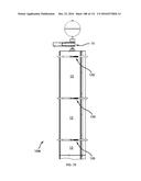 COMMUNICATION TOWER PANEL SECURITY DEVICE EMPLOYING FLEXIBLE PLASTIC     BANDING AND A CONNECTING/TENSIONING ASSEMBLY HAVING PASS-THROUGH CHANNELS     FOR SAFELY SECURING RADIATION-TRANSPARENT PANELS COVERING ANTENNA SERVICE     BAYS OF A WIRELESS TELECOMMUNICATION TOWER diagram and image