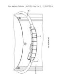 COMMUNICATION TOWER PANEL SECURITY DEVICE EMPLOYING FLEXIBLE PLASTIC     BANDING AND A CONNECTING/TENSIONING ASSEMBLY HAVING PASS-THROUGH CHANNELS     FOR SAFELY SECURING RADIATION-TRANSPARENT PANELS COVERING ANTENNA SERVICE     BAYS OF A WIRELESS TELECOMMUNICATION TOWER diagram and image