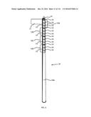 COMMUNICATION TOWER PANEL SECURITY DEVICE EMPLOYING FLEXIBLE PLASTIC     BANDING AND A CONNECTING/TENSIONING ASSEMBLY HAVING PASS-THROUGH CHANNELS     FOR SAFELY SECURING RADIATION-TRANSPARENT PANELS COVERING ANTENNA SERVICE     BAYS OF A WIRELESS TELECOMMUNICATION TOWER diagram and image