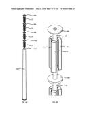 COMMUNICATION TOWER PANEL SECURITY DEVICE EMPLOYING FLEXIBLE PLASTIC     BANDING AND A CONNECTING/TENSIONING ASSEMBLY HAVING PASS-THROUGH CHANNELS     FOR SAFELY SECURING RADIATION-TRANSPARENT PANELS COVERING ANTENNA SERVICE     BAYS OF A WIRELESS TELECOMMUNICATION TOWER diagram and image