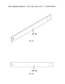 COMMUNICATION TOWER PANEL SECURITY DEVICE EMPLOYING FLEXIBLE PLASTIC     BANDING AND A CONNECTING/TENSIONING ASSEMBLY HAVING PASS-THROUGH CHANNELS     FOR SAFELY SECURING RADIATION-TRANSPARENT PANELS COVERING ANTENNA SERVICE     BAYS OF A WIRELESS TELECOMMUNICATION TOWER diagram and image